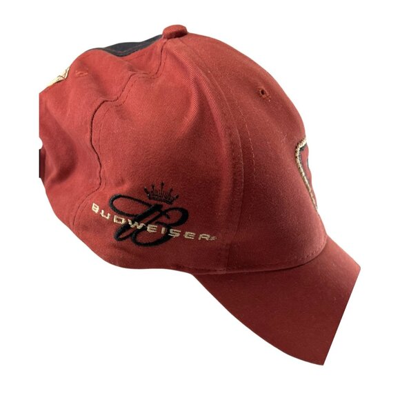Dale Earnhardt Jr Hat Cap Strap Back Red Black NASCAR Racing Budweiser Mens - Picture 3 of 4